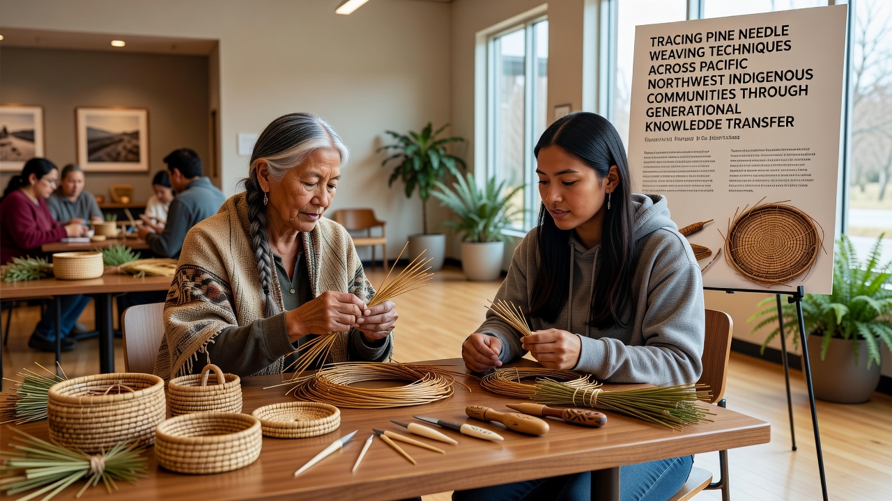 Tracing Pine Needle Weaving Techniques Across Pacific Northwest Indigenous Communities Through Generational Knowledge Transfer